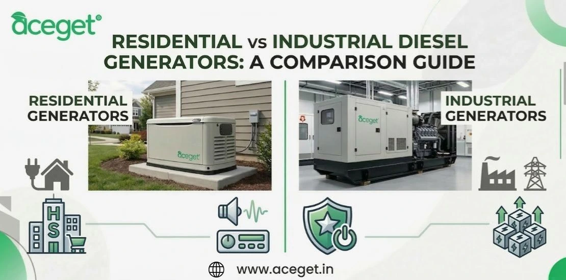 Residential vs Industrial Diesel Generator Blog img.