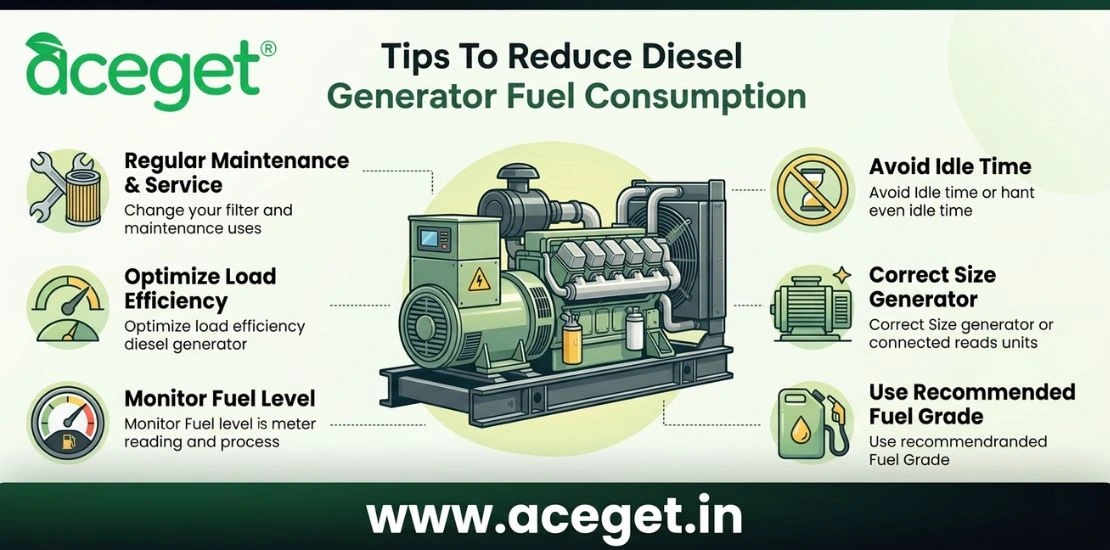 Tips to reduce diesel generator fuel consumption blog img.